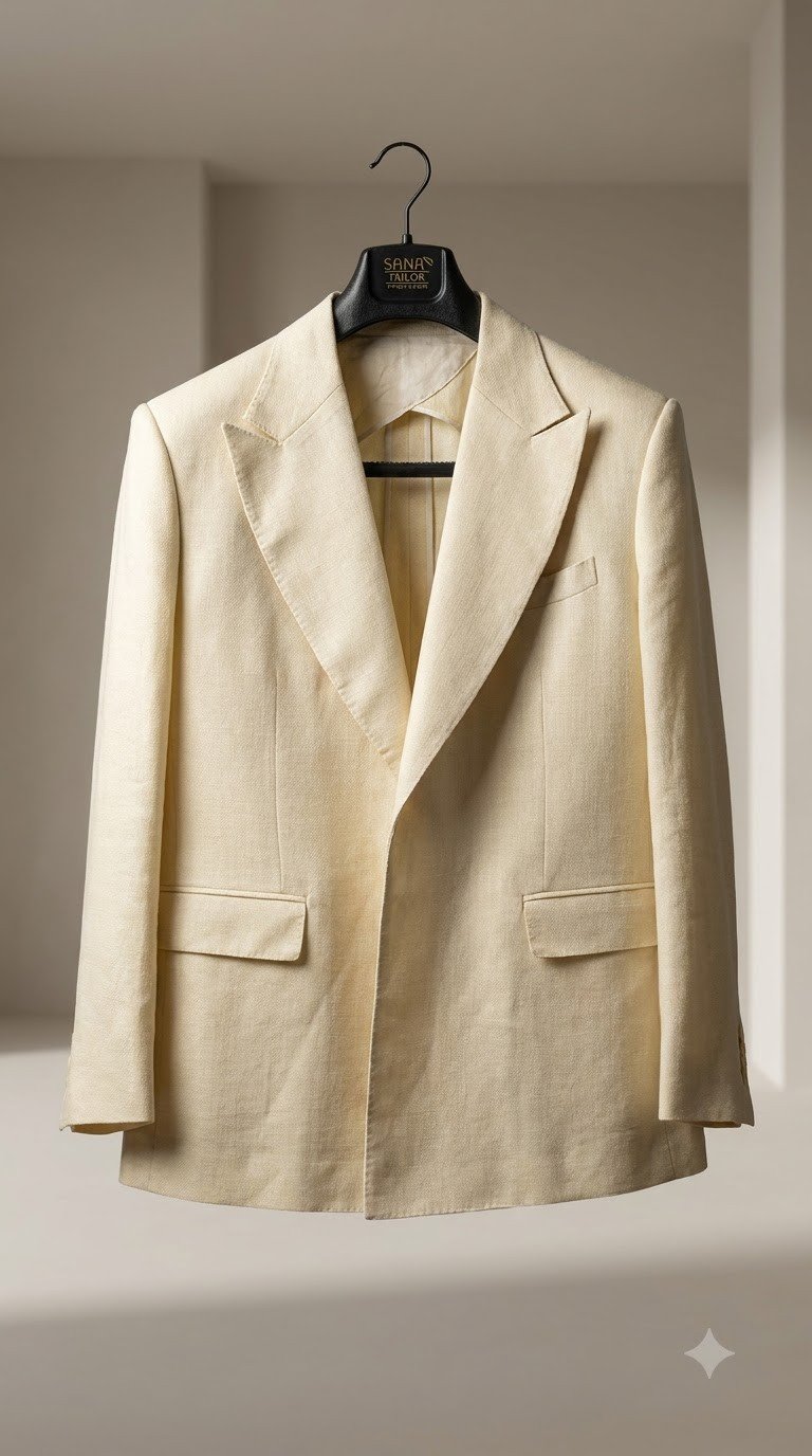 Ivory made-to-measure tailoring by SANA